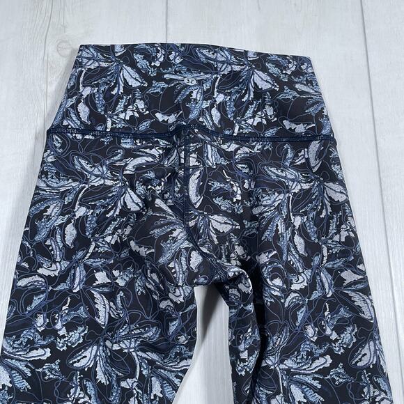 Lululemon Wunder Under Crop Leggings High Rise 21" Blue Luxtreme Women's 4 - Picture 5 of 11